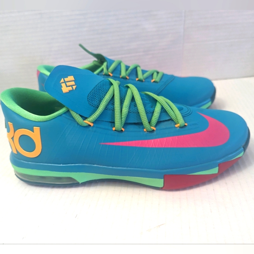 Nike KD 6 Hero Collection Basketball Shoe Youth Turbo Green/Vivid Pink 6.5 US
